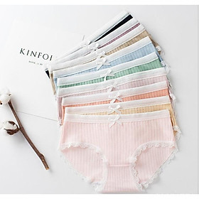 Quần Lót Nơ Cotton Nữ Phối Ren Chất Đẹp cực Gợi cảm