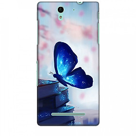Ốp lưng dành cho điện thoại SONY C3 Cánh Bướm Xanh Mẫu 2