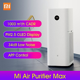 Máy lọc không khí Xiaomi Mi MAX Electric Home Office Home Office Air Cleaner Intelligent PM2.5 OLED Display Control Control Smell Smoke Cleaner