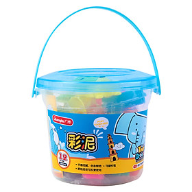 Bộ sáp nặn Tourgroups 12 màu kèm khuôn hộp trụ H04060 Guangbo (Giao màu ngẫu nhiên)