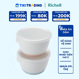 Bộ chén ăn dặm T.L.I (Kèm nắp và muỗng) Richell