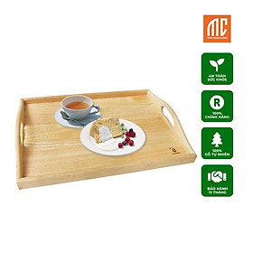 Mua 21741 | Khay đáy gỗ size Nhỏ chữ nhật tay cầm đựng bánh thức ăn trái cây decor chụp ảnh