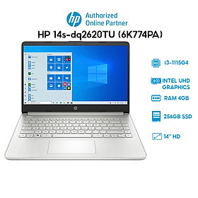 Mua Laptop HP 14s-dq2620TU (6K774PA) (i3-1115G4 | 4GB | 256GB | Intel UHD Graphics | 14  HD | Win 11) Hàng chính hãng