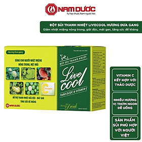 Bột sủi thanh nhiệt Livecool Nam Dược hương dưa gang hỗ trợ giảm nhiệt