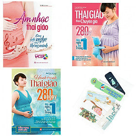 Combo Âm Nhạc Thai Giáo - Càng Nghe Càng Thông Minh + Hành Trình Thai Gíao 280 Ngày + Thai Giáo Theo Chuyên Gia 280 Ngày + Tặng Kèm Bookmark AHA