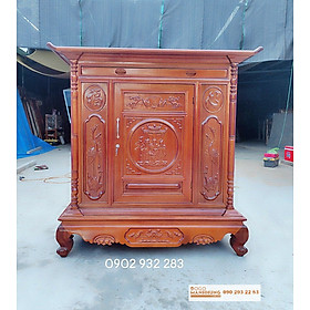 Mua Tủ thờ gỗ tràm mẫu đơn giản 1m27