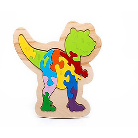 Hình ảnh Puzzle T-rex |Đồ chơi xếp hình bằng gỗ