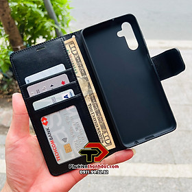 Bao da dạng ví  cho SamSung Galaxy A13 5G hiệu Hanman có ngăn đựng thẻ và tiền tiện dụng - Hàng chính hãng