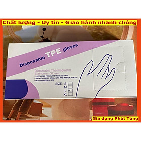 Mua Hộp 100 găng tay nhà bếp chất liệu TPE  Bao tay rửa bát làm bếp vệ sinh siêu dai không mùi không bột cao cấp