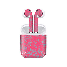 Mua Miếng dán skin chống bẩn cho tai nghe AirPods in hình thiết kế - atk080 (bản không dây 1 và 2)