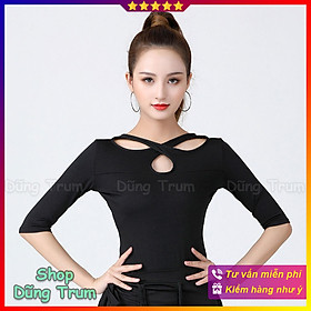Áo khiêu vũ Latin co giãn thấm hút mồ hôi cực tốt mặc được 2 mặt siêu đẹp