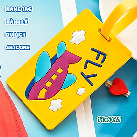 Thẻ Hành Lý Name Tag Vali Du Lịch Móc Treo Cặp Sách Balo Cho Bé Đánh Dấu Ghi Tên Dễ Thương