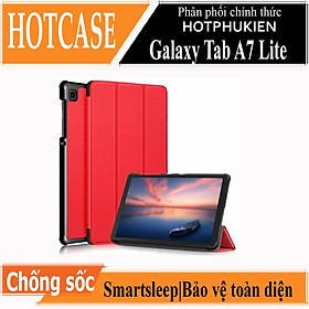 Case bao da chống sốc cho Samsung Galaxy Tab A7 Lite 2021 8.4 inch T220 / T225 hiệu HOTCASE thiết kế siêu mỏng hỗ trợ Smartsleep, gập nhiều tư thế, mặt da siêu mịn - hàng nhập khẩu