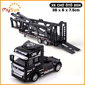 Xe container đồ chơi mô hình xe bồn đầu kéo công ten nơ chở xăng ô tô kim loại cho bé MySun