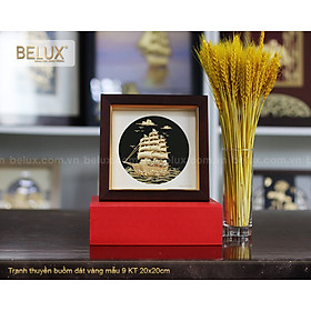 Mua Tranh thuận buồm xuôi gió dát vàng 24k kt 20 x 20cm