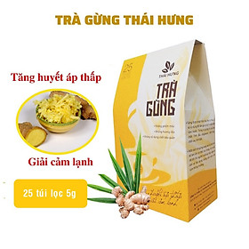 Trà Gừng Thái Hưng 25 túi lọc x 5g - Giải cảm lạnh, tăng huyết áp thấp