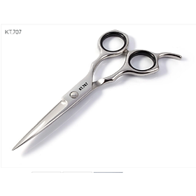 Kéo cắt tóc Kềm Nghĩa KT707 lưỡi ngắn kèm đệm cao su