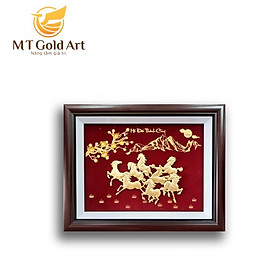 Mua Bức Tranh Mã Đáo Thành Công Dát Vàng 24K
