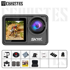 Camera hành động CERASTES 5K 4K 60FPS Ống kính có thể thay đổi EIS Camera ổn định điện tử Zoom 48MP Camera hành động WiFi cho Vlog Màu sắc: Camera hành động 5K A