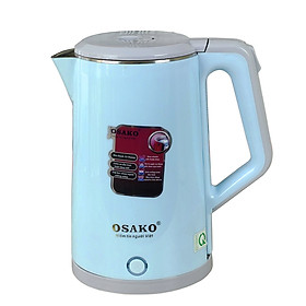 Ấm siêu tốc 2 lớp Osako OSA-230 dung tích 2L, lòng ấm inox 304 nguyên khối không hoen rỉ, vỏ nhựa chống bỏng - Hàng chính hãng