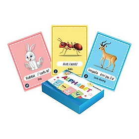 Hình ảnh Bộ thẻ đọc Flashcard 26 chữ cái tiếng Anh Alphabet (14x10cm)