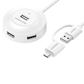 Mua Ugreen UG40961CR106TK 0.5M Màu Trắng Bộ chuyển đổi TYPE C sang 4 USB 2.0 + nguồn MICRO USB hỗ trợ OTG TYPE C - HÀNG CHÍNH HÃNG