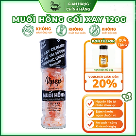Muối Hồng Himalaya Nguyên Hạt Cối Xay Vipep Hũ Thủy Tinh 120g