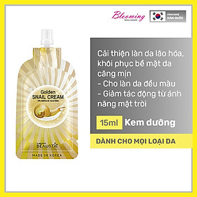 Kem dưỡng ẩm ngừa vết nhăn, chiết xuất dịch nhầy ốc sên Beausta Golden Snail Cream15ml