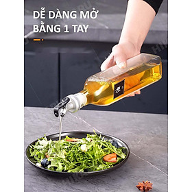 500ml Chai Đựng Dầu Ăn Nước Mắm, Bình Thủy Tinh Bọc Inox Cao Cấp Chai Đựng Gia Vị Thủy Tinh Bọc Inox 304,Bình Rót Dầu Ăn, Nước Tương, Nước Mắm hàng chính hãng - Giao Màu Ngẫu Nhiên - HŨ LỌ ĐỰNG GIA VỊ