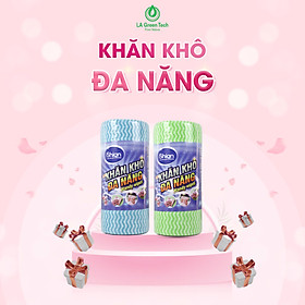 Khăn khô đa năng SHIAN dai, bền chắc, tiện dụng, lau đồ dùng bếp, vệ sinh nhà cửa - Cuộn 50 tờ