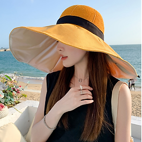 Mũ rộng vành chống nắng phủ chống tia cực tím cao cấp, nón chống nắng nữ cao cấp thời trang