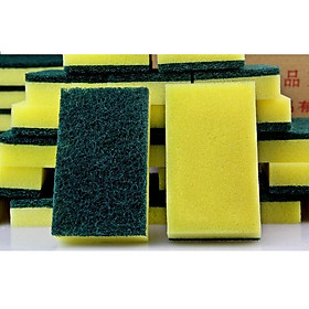 Mua SỈ LÔ 10 Miếng Rửa Bát Đĩa Chén Kiêm Cọ Xoong Nồi 2 In 1 (Nhiều Màu)