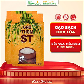 COMBO 10Kg Gạo Thơm ST túi 5kg - Dẻo vừa, mềm cơm, thơm ngon