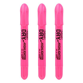 Vỉ 3 Bút Sáp Dạ Quang Fullmark (Hồng)