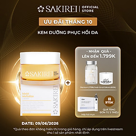 Kem dưỡng ẩm, làm sáng mịn và phục hồi da Sakirei NMN Revitalize Cream 50g
