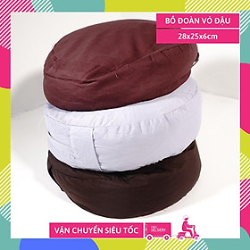 Mua Gối bồ đoàn vỏ đậu ngồi thiền cao cấp kê đầu kê lưng tự nhiên 100% - 35x35x8cm nhiều màu