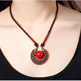 Vòng cổ thời trang phối sắc đỏ cá tính VN34