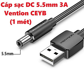 Cáp sạc cáp nguồn dc 5v usb to 3.5mm usb to 5.5 mm vention cexb ceyb _ hàng chính hãng