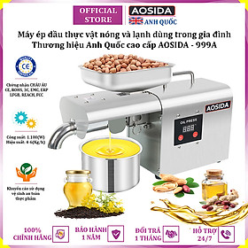 Mua Máy ép dầu ăn thực vật nóng và lạnh dùng trong gia đình thương hiệu Anh Quốc AOSIDA 999A 1000W - Hàng chính hãng (BH 1 NĂM)