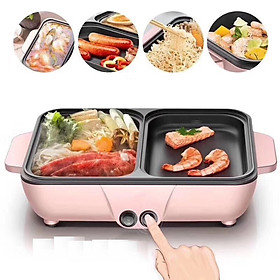 Mua Nồi lẩu nướng mini 2 ngăn hồng Hàn Quốc
