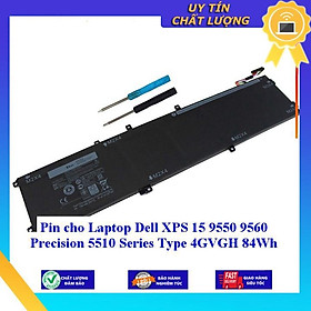 Pin cho Laptop Dell XPS 15 9550 9560 Precision 5510 Series Type 4GVGH 84Wh - Hàng Nhập Khẩu New Seal