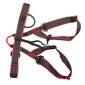 Safety Waist Seat Belt Sit Harness Outdoor Rock Tree Climbing Rappelling Rescue Black