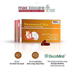 NEUROCARD MAX từ Max Biocare Cải Thiện Trí Nhớ và Bảo Vệ Tim Mạch ( Hộp 60 viên)