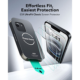 Mua Combo 2 Kính Cường Lực Kèm Khung Dán ESR UltraFit Classic Screen Protector Cho iPhone 16e/ iphone 13/ iphone 14_ Hàng chính hãng