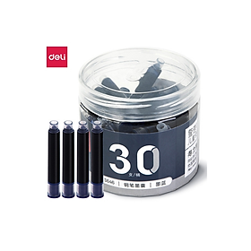 Hộp 100/30/10 Ống Mực Thay Thế Bút Máy Deli - Màu Xanh - S647/ S646