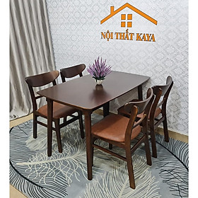 Mua Set Bàn Ăn 4 Ghế Lunar (Nâu)