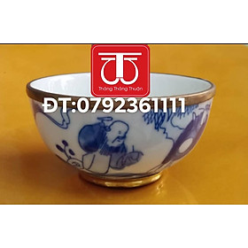 Mua BỘ 6 BÁT VÀ BỘ 10 BÁT BỊT ĐỒNG VẼ TAM ĐA .ĐK BÁT 11 5CM  10CM