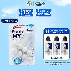 Viên Tẩy Bồn Cầu Fresh HY 350 Lần Xả, Làm Sạch Khuẩn & Ngăn Ngừa Mảng Bám, Khử Mùi Và Lưu Hương Thơm Mát (2 Vỉ Treo)