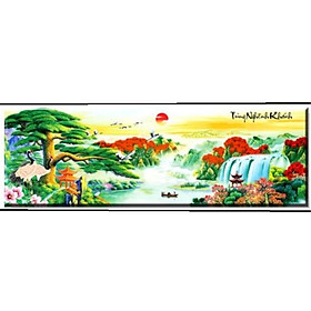 Tranh thêu chữ thập Tùng Nghênh Khách DLH-223035