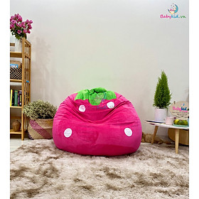 Mua vỏ lót ghế lười hạt xốp/ nhung dâu/ 4 size